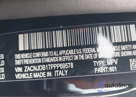 2023 Jeep Renegade Upland 4X4 from USA, damaged, VIN ZACNJDB17PPP69578